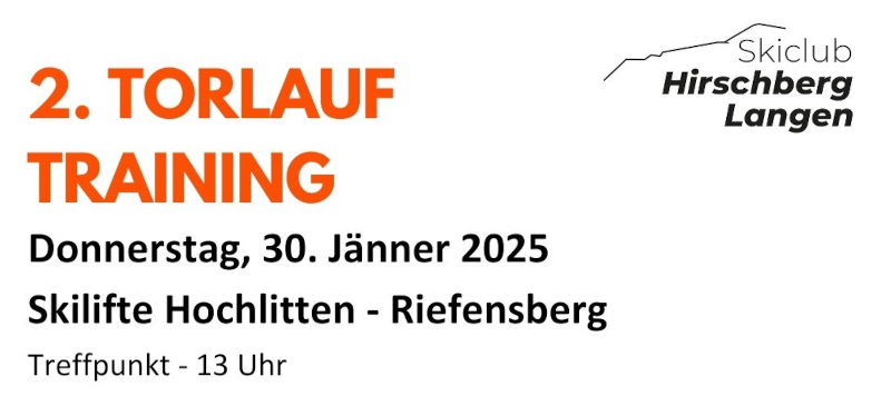 Info: 2. Torlauftraining am 30.01.2025